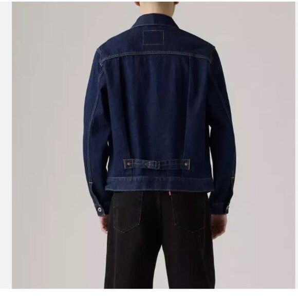 Levi's Type 1 Denim Jacket Selvedge Trucker 100% Cotton Men's Size L One Premium - Picture 15 of 16